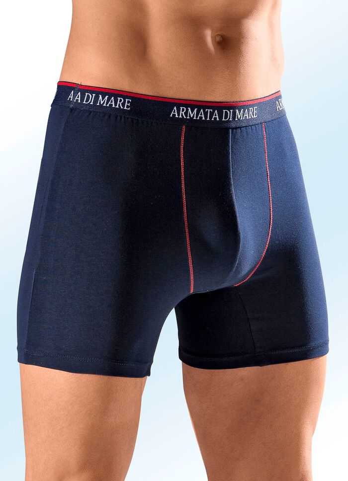 Viererpack Pants, mit Elastikbund, Kontrastn&auml;hten 