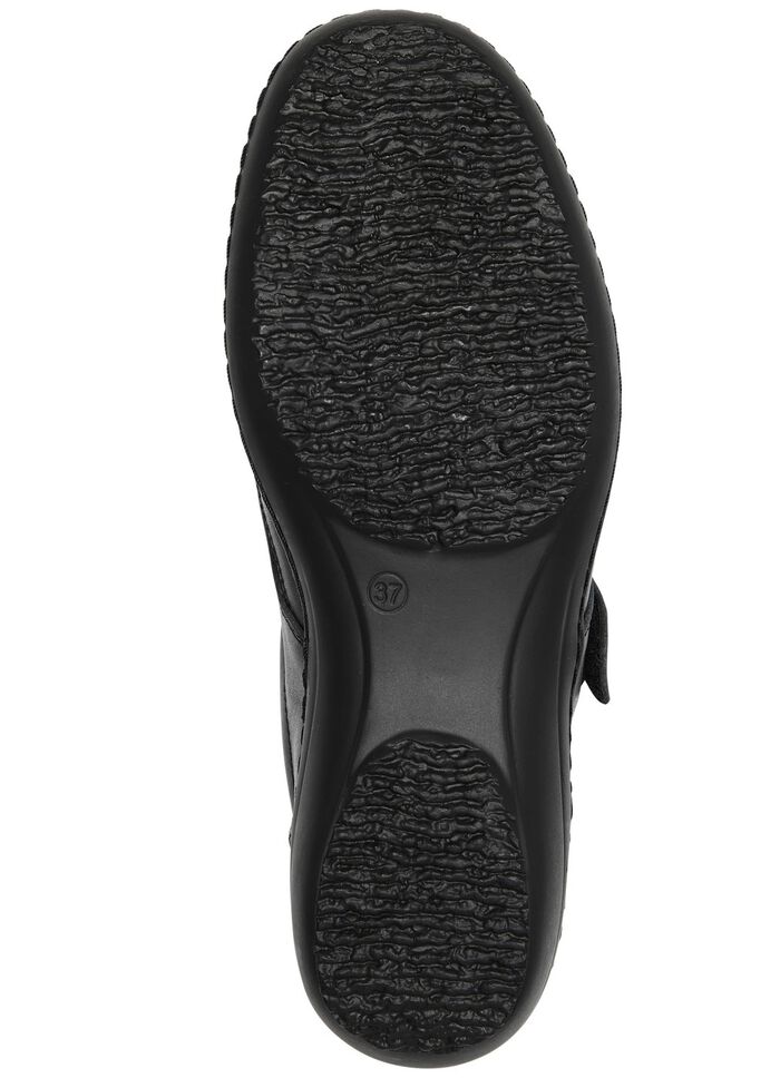 ELENA EDEN, bequeme Damen-Slipper, WeiteH, mit herausnehmbarem Fussbett SCHWARZ