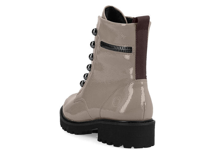 Remonte Stiefelette mit trendigen Zierketten in Schnür-Optik TAUPE