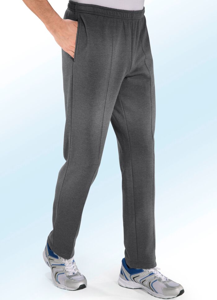 Freizeithose in 4 Farben DUNKELGRAU MELIERT
