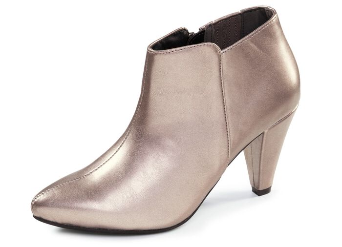 Andrea Conti, trendige Damen-Stiefeletten, mit Reissverschluss ALTSILBER