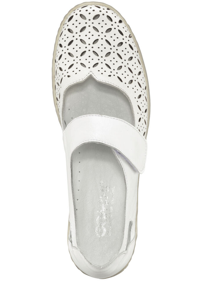 Gemini Slipper aus weichem Rindleder WEISS