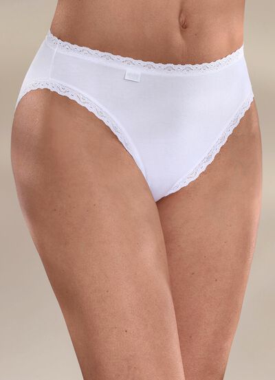 Sloggi 24/7 Dreierpack Slips mit Spitzenbandabschl&uuml;ssen 