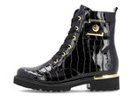 Remonte, stylische Damen-Stiefeletten, Winterschuhe, Weite G, mit herausnehmbarem Fußbett SCHWARZ-GOLD