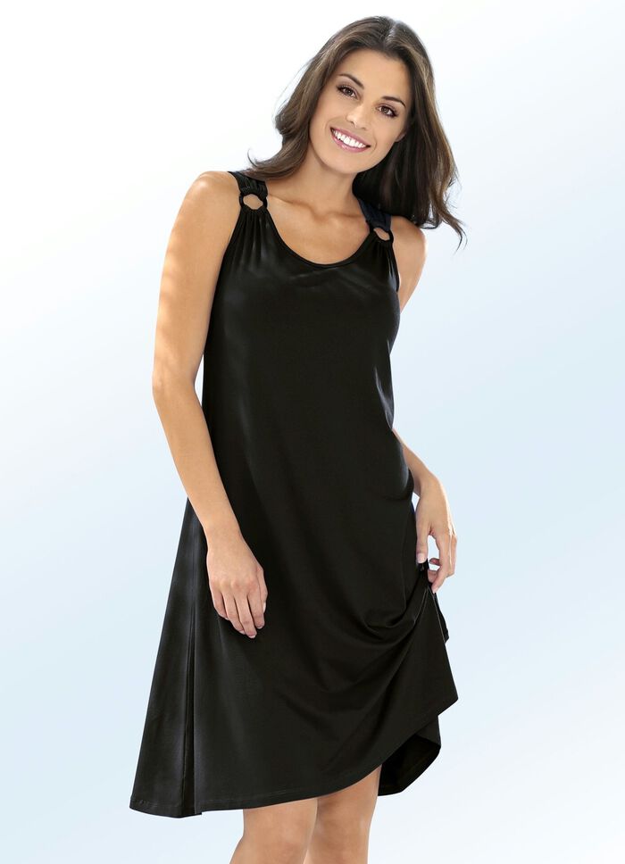 Zweierpack Kleider mit Zierringen, ärmellos 1X ROYALBLAU, 1X SCHWARZ