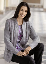 Strickjacke mit dekorativem Strukturmix 