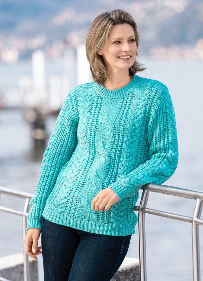 Pullover in Grobstrick MINT