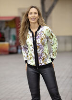 Blusenjacke mit Rippenstrick