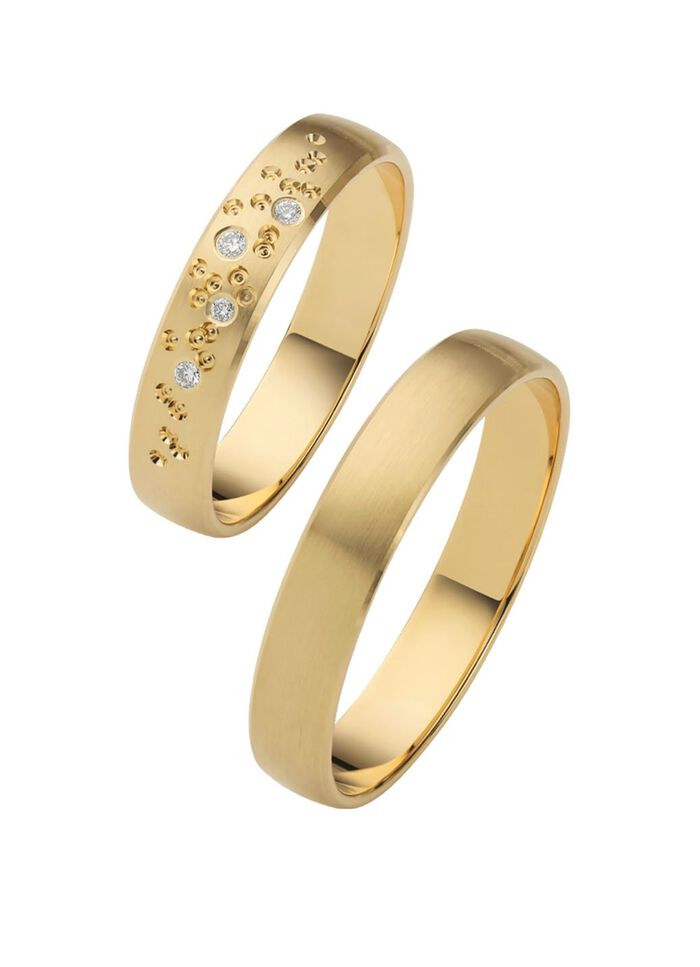 Satinierter Trauring 