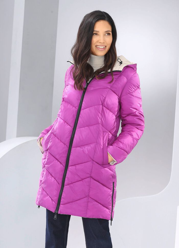 Wende-Kurzmantel mit fester Kapuze 