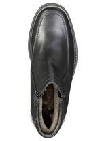 GINO GALANTE, gefütterte Herren-Stiefeletten, Winterschuhe, mit Lammfell SCHWARZ