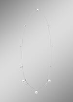 Halskette mit S&uuml;sswasser-Zuchtperlen und synth. Zirkonia 