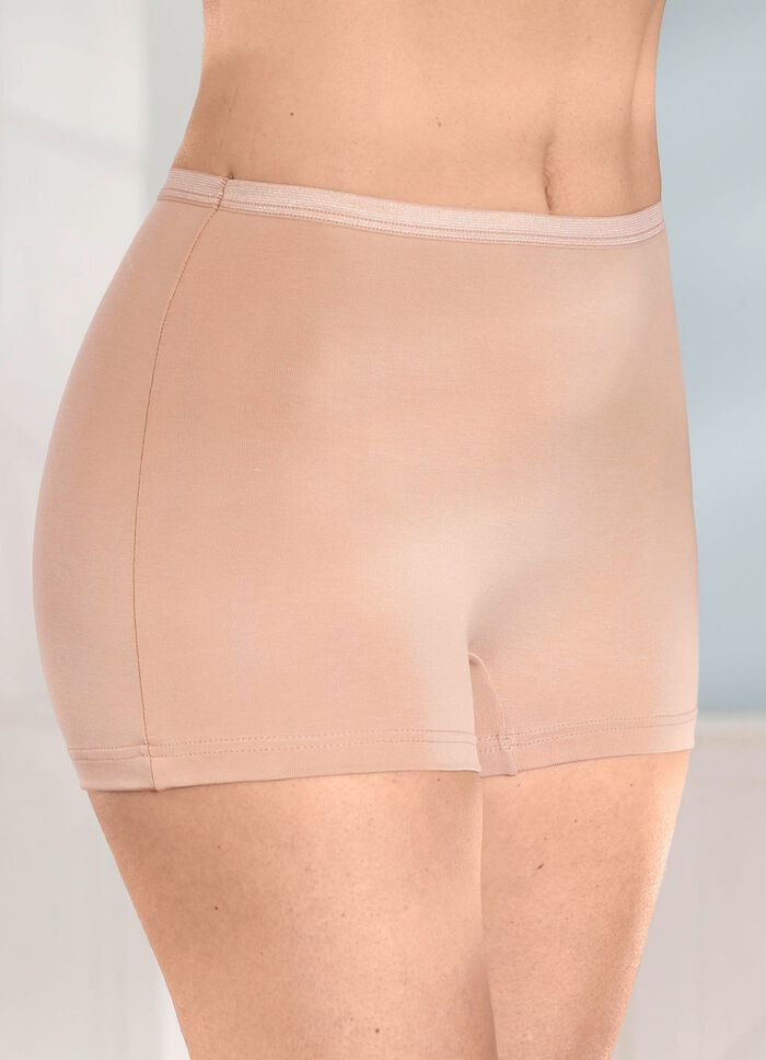 Viererpack Pants mit dezent gl&auml;nzendem Elastikbund  