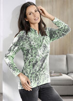 Pullover in Feinstrick GRÜN-MULTICOLOR