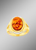 Edler Damenring mit echt Bernstein 