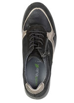 Waldläufer, bequeme Damen-Sneaker, Weite H, mit herausnehmbarem Fussbett SCHWARZ-BRONZE