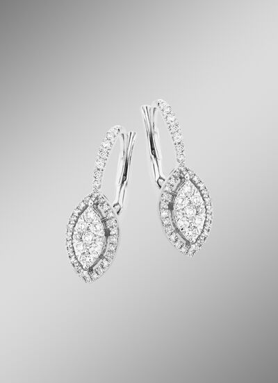 Wundervolle Ohrringe mit Brillanten und Diamanten 