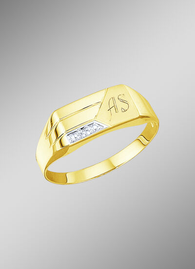 Herrenring mit Diamant 