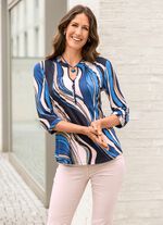 Shirt-Tunika mit Schlingenknopfleiste 