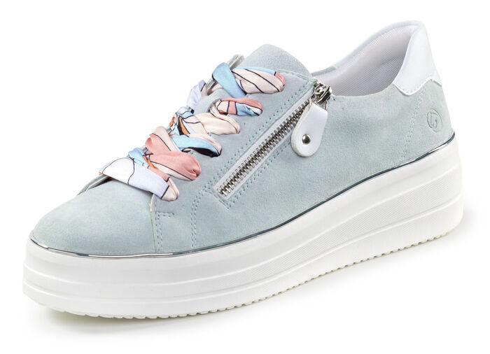Remonte Sneaker mit bunter Schnürung BLEU-WEISS
