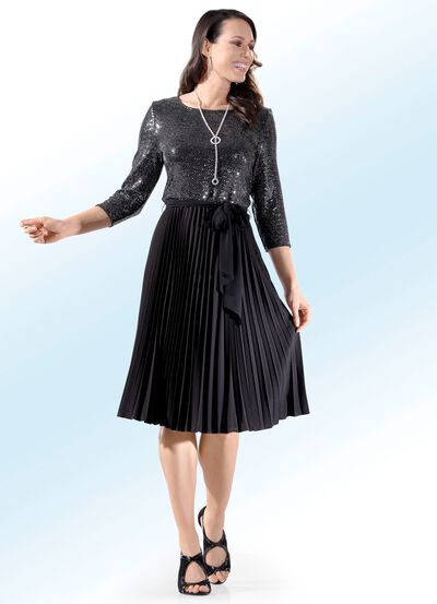 Kleid mit Chiffon-Bindeband 