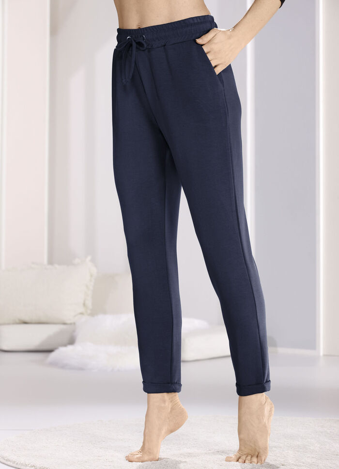 Schlaf-und Freizeithose mit Taschen und breitem Dehnbund MARINE