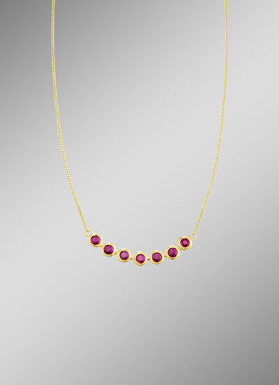 Halskette in Gold mit Rubin 