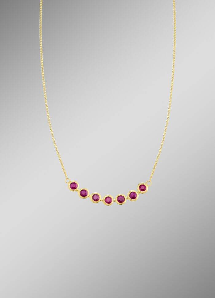 Halskette in Gold mit Rubin 