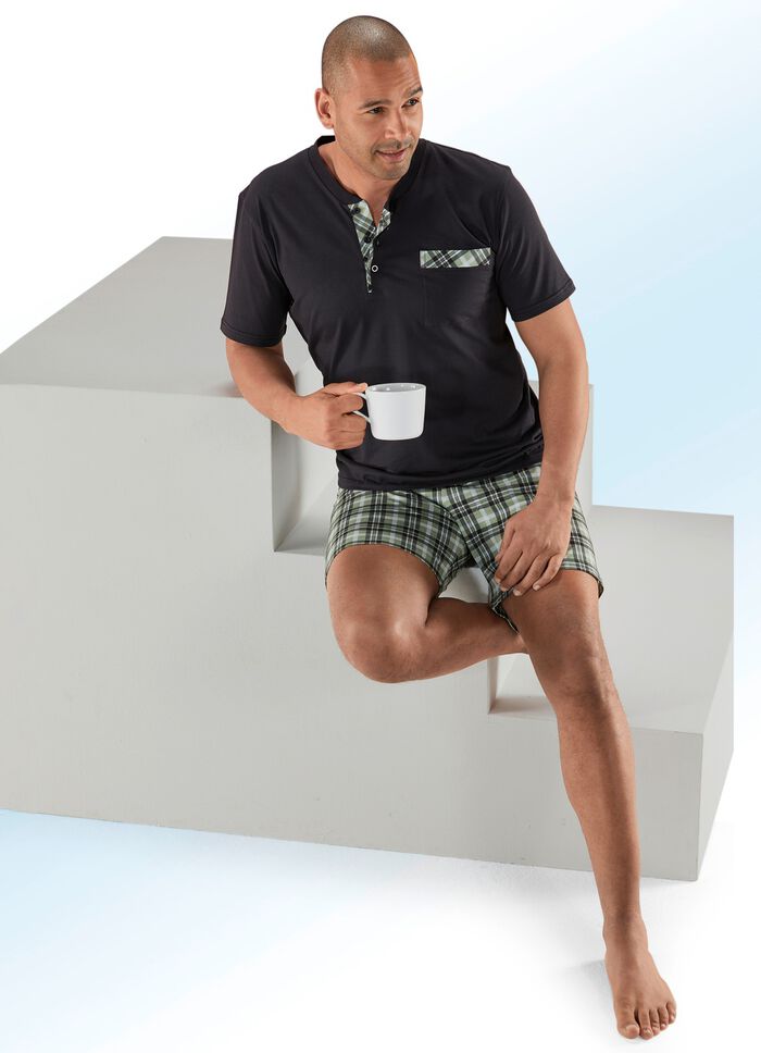 Zweierpack Shortys mit Knopfleiste und Brusttasche 