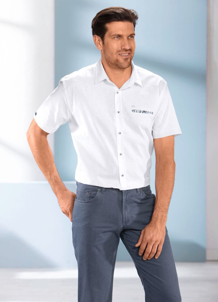 Hemd von &laquo;Milano Italy&raquo; in 2 Farben WEISS