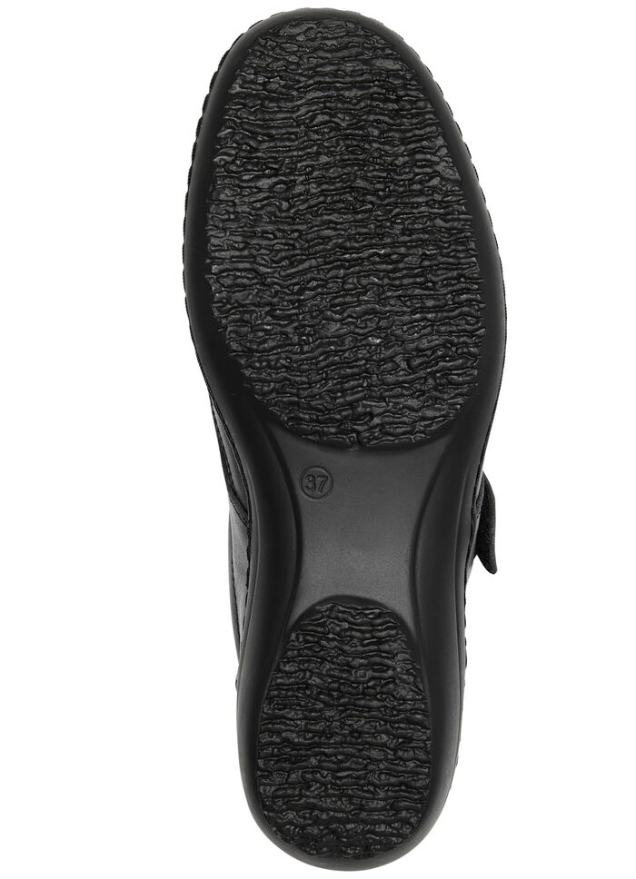 ELENA EDEN, bequeme Damen-Slipper, WeiteH, mit herausnehmbarem Fussbett SCHWARZ