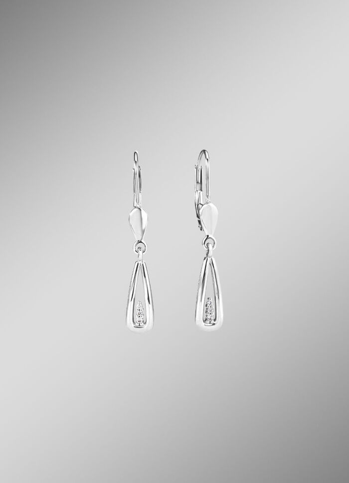 Bewegliche Ohrringe mit Brillanten 