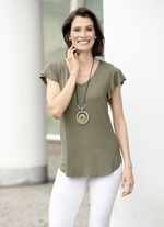 Shirt-Tunika mit Volant-Ärmeln 