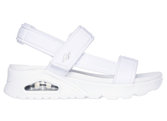 SKECHERS Sandale aus dehnbarem Textilmaterial WEISS
