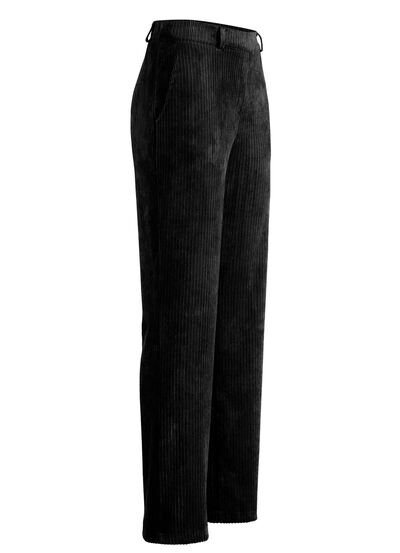 Hose in modischer Weite SCHWARZ