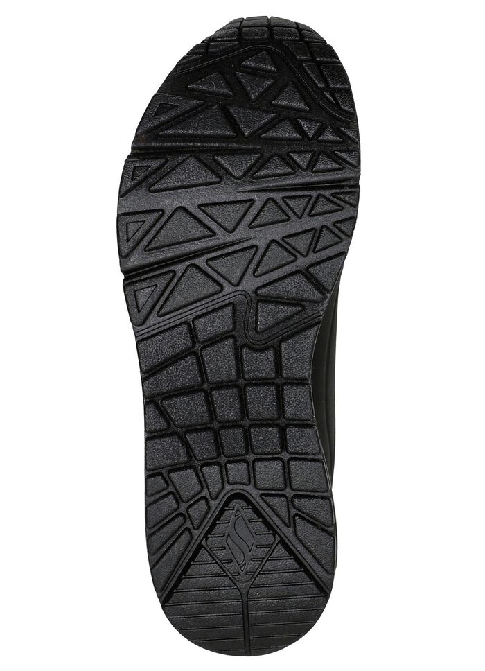 SKECHERS, bequeme Damen-Sneaker, mit sichtbarem Luftpolster SCHWARZ-GOLD