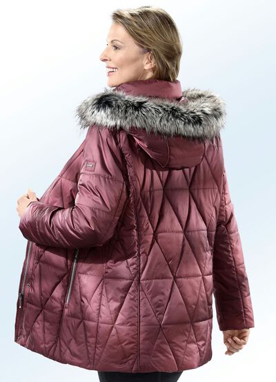 Jacke mit abnehmbarem Kunstpelz-Besatz 