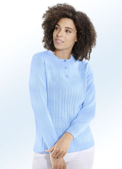 Pullover mit floraler Struktur 