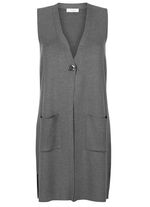 Gilet mit dekorativem Verschluss GRAU MELIERT