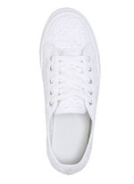 Elegante Damen-Schnürschuhe, mit herausnehmbarem Fussbett WEISS