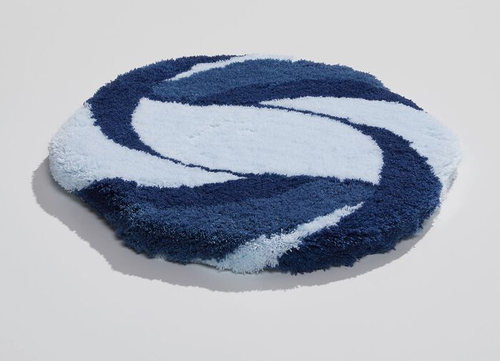 Barfussweiche Badvorleger von Kleine Wolke BLAU