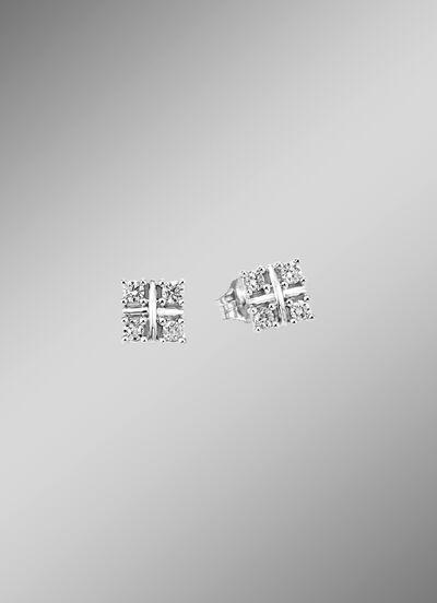 Exquisite Ohrstecker mit 8 Brillanten 