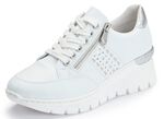 Rieker, bequeme Damen-Sneaker, Weite G, mit Reissverschluss WEISS