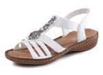 Sandalen mit Schmucksteinchen WEISS