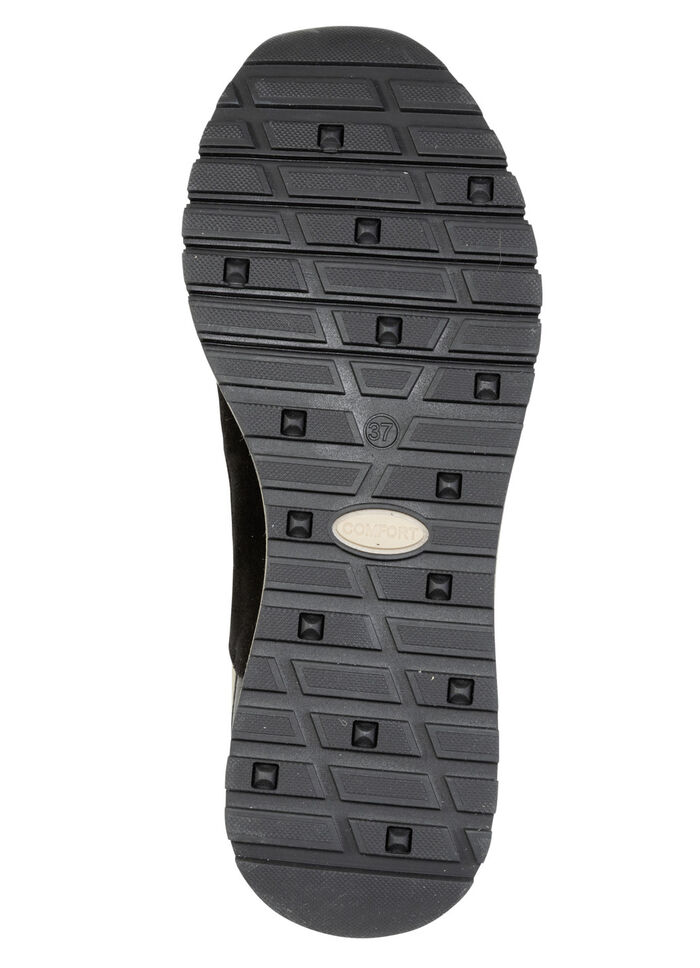 LAURA KENT, stylische Damen-Sneaker, Weite G, mit herausnehmbarem Fussbett SCHWARZ-BORDEAUX-GOLD