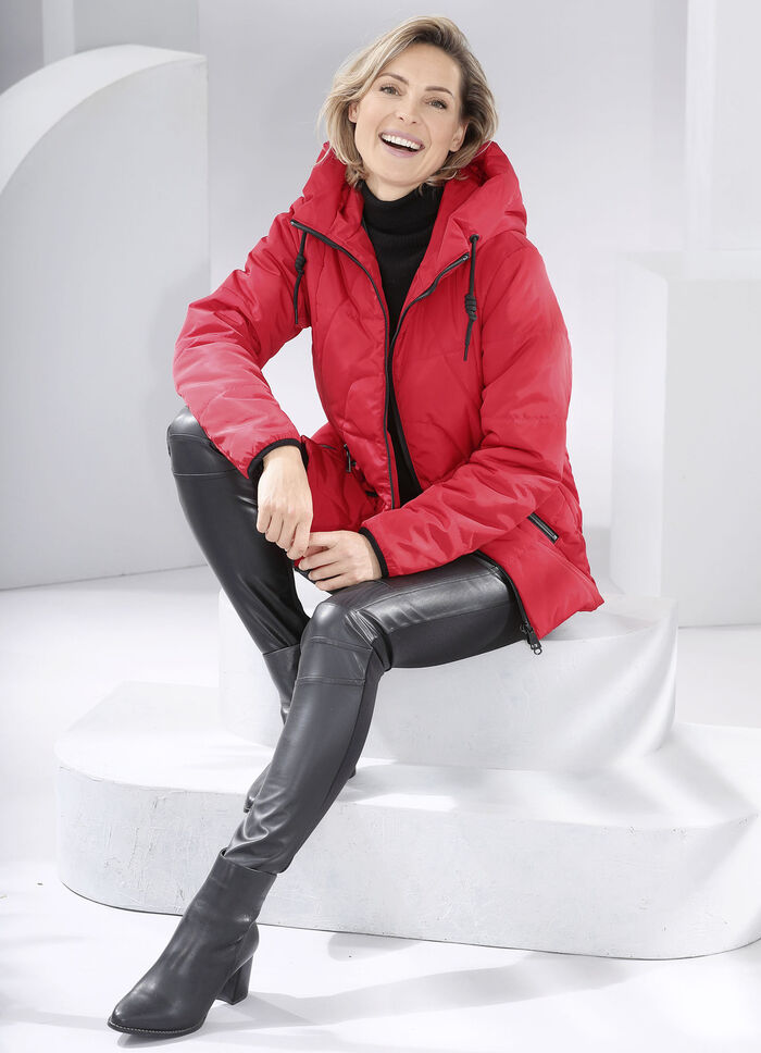 Jacke mit verlängertem Rückteil FEUERROT