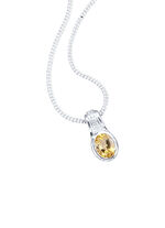 Anh&auml;nger mit echt Citrin und synth. Zirkonia 