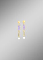 Schmuckset, 3-teilig, aus Messing mit Kristallsteinen 