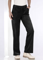 Hose in modischer Weite SCHWARZ