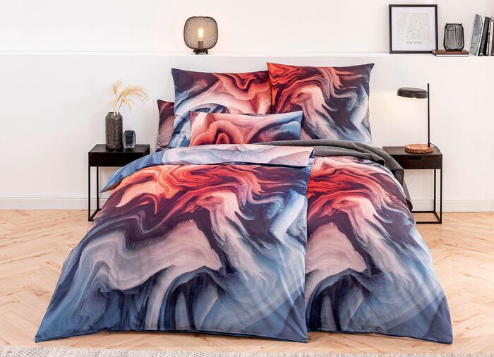 Mako-Satin Bettw&auml;sche-Garnitur von Estella ROT